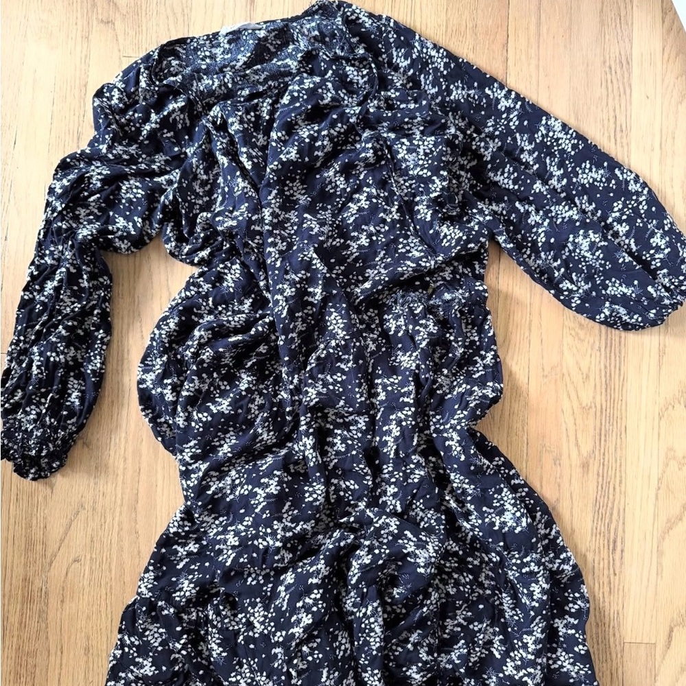 CJLA Floral Navy Blue Women's Dress